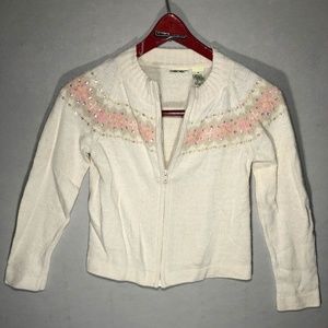 Cherokee Off-White Sweater - Girls M Sequined (7)